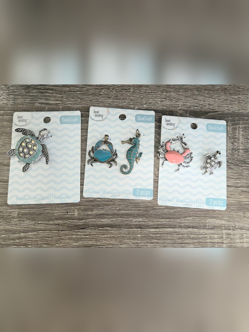 Bead Landing Sea Craft Pendant & Charms Sea Turtle Lot Of 3 New.
